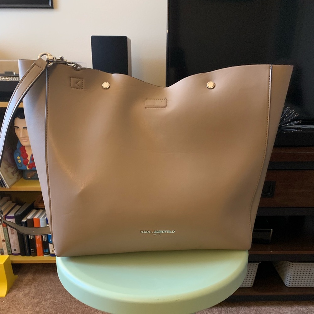 Tan Karl Lagerfeld bag